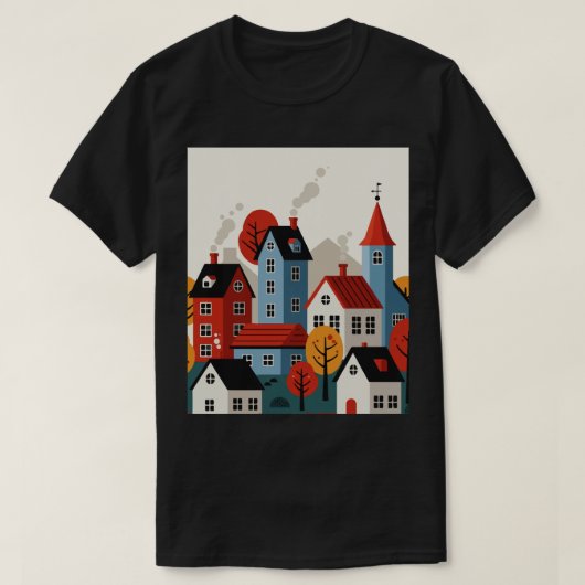 A town in nature t-shirt (Design voorkant)