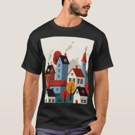 A town in nature t-shirt