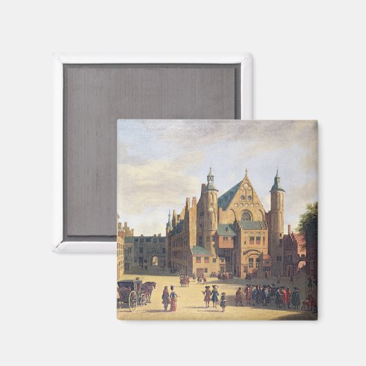 A Town Square in Haarlem Magneet (Voorkant / Achterkant)