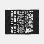 A Train Engineer And 3 Idiots Funny Joke  Fleece Deken (Voorkant (Horizontaal))