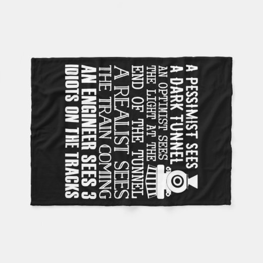 A Train Engineer And 3 Idiots Funny Joke  Fleece Deken (Voorkant (Horizontaal))