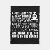 A Train Engineer And 3 Idiots Funny Joke  Fleece Deken (Voorkant)