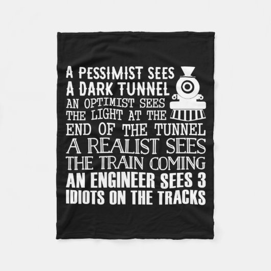 A Train Engineer And 3 Idiots Funny Joke  Fleece Deken (Voorkant)