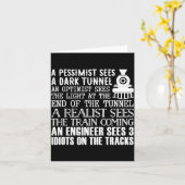 A Train Engineer And 3 Idiots Funny Joke  Kaart (Gele Bloem)