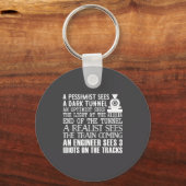 A Train Engineer And 3 Idiots Funny Joke  Sleutelhanger (Voorkant)