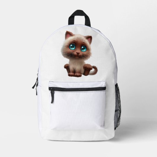 a travel backpack with a cute cat bedrukte rugzak (Voorkant)