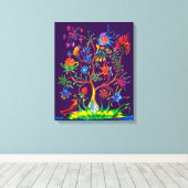 A tree of life canvas afdruk (Insitu (Houten vloer))