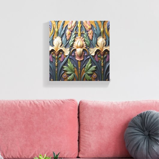 A Trio of Irises Canvas Afdruk (Insitu (Woonkamer))