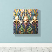 A Trio of Irises Canvas Afdruk (Insitu (Houten vloer))