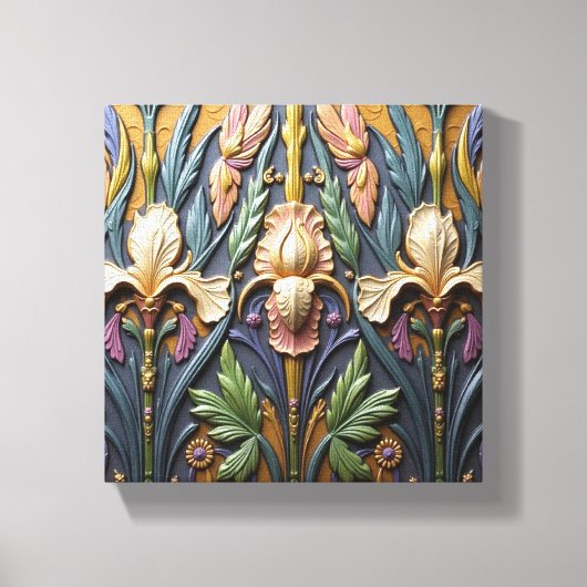 A Trio of Irises Canvas Afdruk (Voorkant)