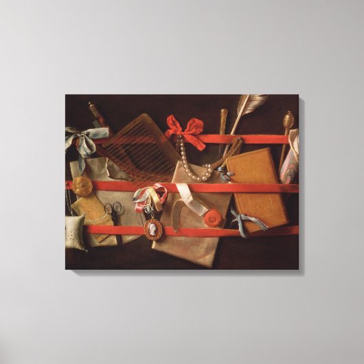 A Trompe L'Oeil of Objects Canvas Afdruk (Voorkant)