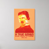 A True Genius - Nikola Tesla - Canvas Afdruk (Voorkant)