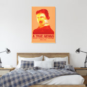 A True Genius - Nikola Tesla - Canvas Afdruk (Insitu (Slaapkamer))