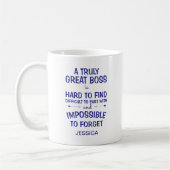 A Truly Great Boss Personalized Royal Blue Koffiemok (Links)
