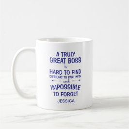 A Truly Great Boss Personalized Royal Blue Koffiemok