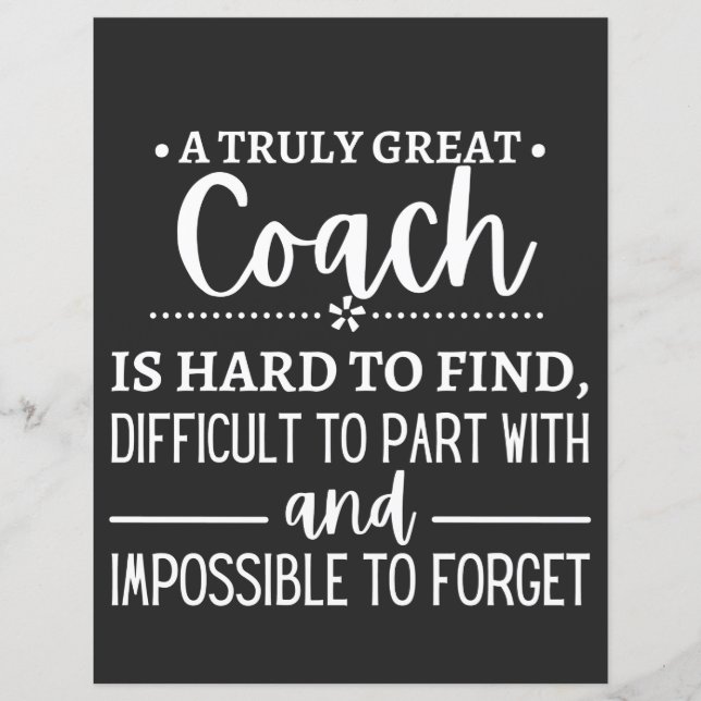 A Truly Great Coach is hard find (Voorkant)