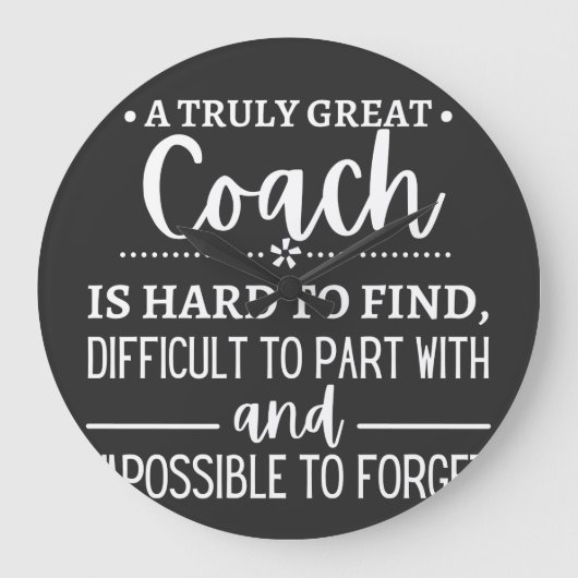 A Truly Great Coach is hard find Grote Klok (Voorkant)