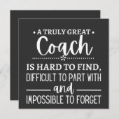 A Truly Great Coach is hard find Kaart (Voorkant / Achterkant)
