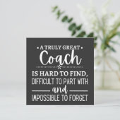 A Truly Great Coach is hard find Kaart (Staand voorkant)