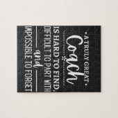 A Truly Great Coach is hard find Legpuzzel (Horizontaal)