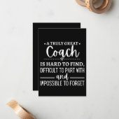 A Truly Great Coach is hard find Notitiekaartje (Voorkant / Achterkant in situ)