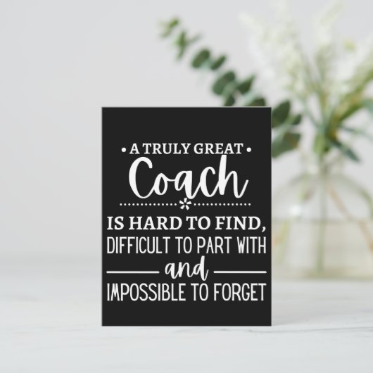 A Truly Great Coach is hard find Save The Date (Staand voorkant)