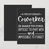 A Truly Great Coworker Bedankkaart (Voorkant / Achterkant)