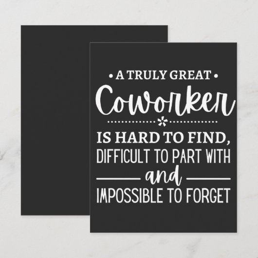 A Truly Great Coworker Bedankkaart (Voorkant / Achterkant)