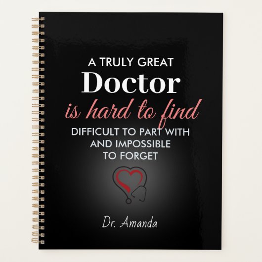 A Truly Great Doctor – Personalized Name Planner (Voorkant)