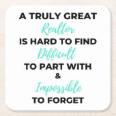 A Truly Great Realtor Is Hard To Find 2 Kartonnen Onderzetters (Voorkant)