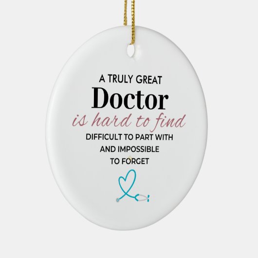 A Truly GreatA Truly Great Doctor – Personalized  Keramisch Ornament (Rechts)