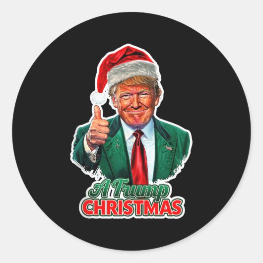 A Trump Christmas Tank Top  Ronde Sticker (Voorkant)