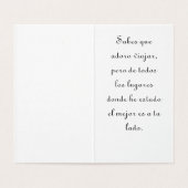 A tu lado kaart (Binnenkant ongevouwen)