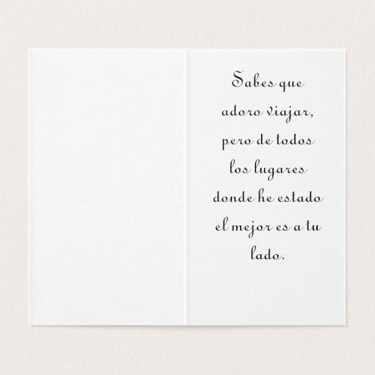 A tu lado kaart (Binnenkant ongevouwen)