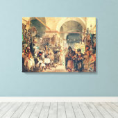 A Turkey Bazaar, 1854 (potlood & w/c op papier) Canvas Afdruk (Insitu (Houten vloer))