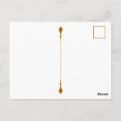 A Turquoise and Gold Dragon Mystical Briefkaart (Achterkant)