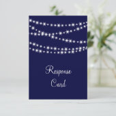 A Twinkle Lights RSVP (marine) Kaartje (Staand voorkant)