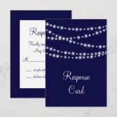 A Twinkle Lights RSVP (marine) Kaartje (Voorkant / Achterkant)