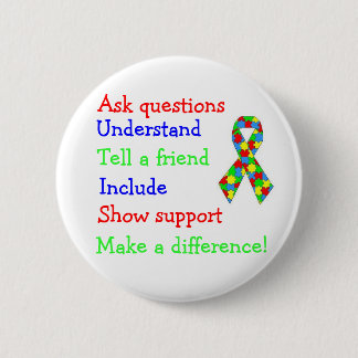 A~U~T~I~S~M Button! Ronde Button 5,7 Cm