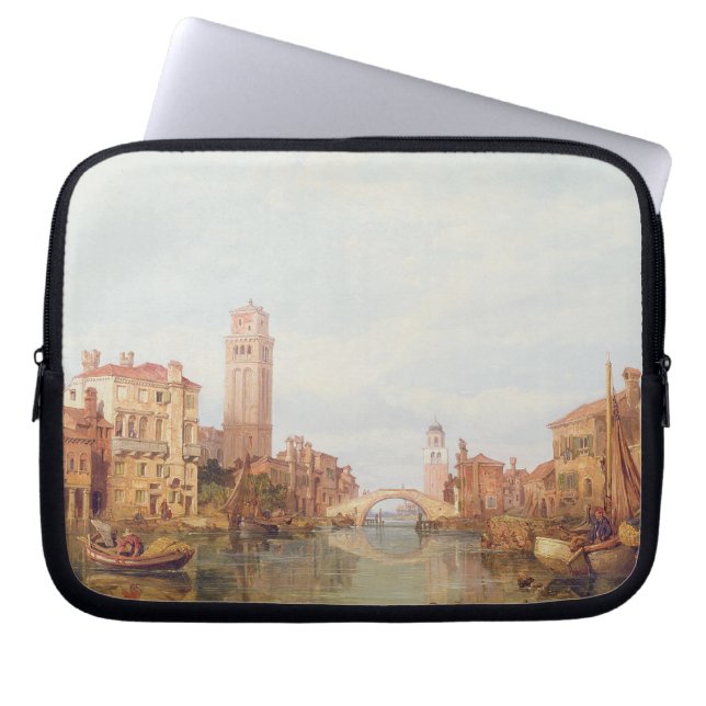 A Uitzicht Verona, 1848 (olie op doek) Laptop Sleeve (Voorkant)