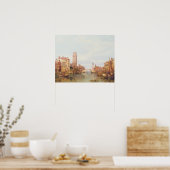 A Uitzicht Verona, 1848 (olie op doek) Poster (Keuken)