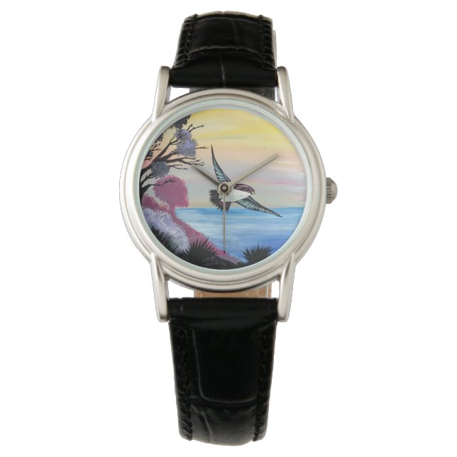 A Uitzicht vogels Horloge (Voorkant)