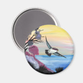 A Uitzicht vogels Magneet (Voorkant / Achterkant)
