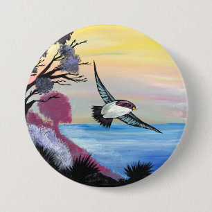 A Uitzicht vogels Ronde Button 7,6 Cm