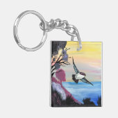 A Uitzicht vogels Sleutelhanger (Voorkant Links)