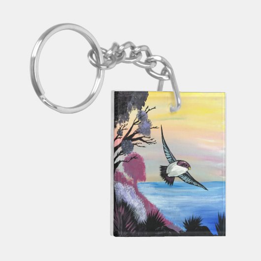 A Uitzicht vogels Sleutelhanger (Voorkant Links)