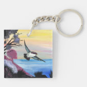 A Uitzicht vogels Sleutelhanger (Achterkant)