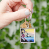 A Uitzicht vogels Sleutelhanger (Hand)