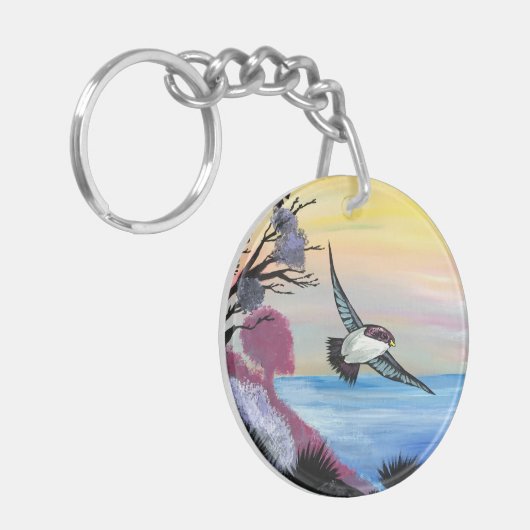 A Uitzicht vogels Sleutelhanger (Voorkant Links)