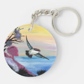 A Uitzicht vogels Sleutelhanger (Achterkant)